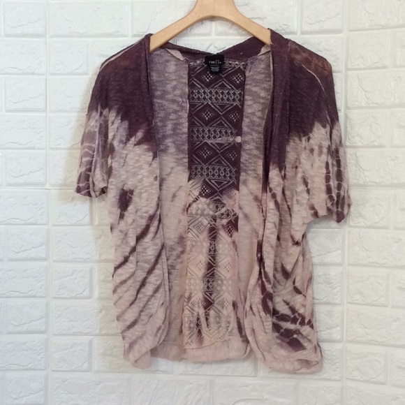 Rue21 Sweaters - Rue 21 tie dye short sleeve open cardigan